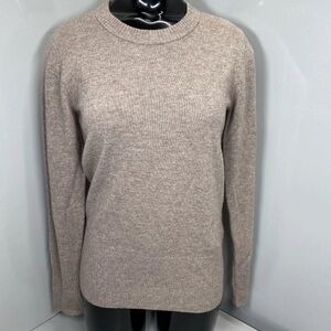 Reiss Womens Crew Neck Sweater Neutral Annie Wool Blend & Cashmere Size XS NWT